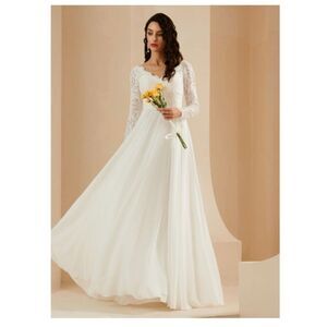 NWT JJs house wedding dress lace top size 12/14